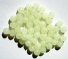 25 8mm Translucent Dyed & Coated Pale Green Round Beads